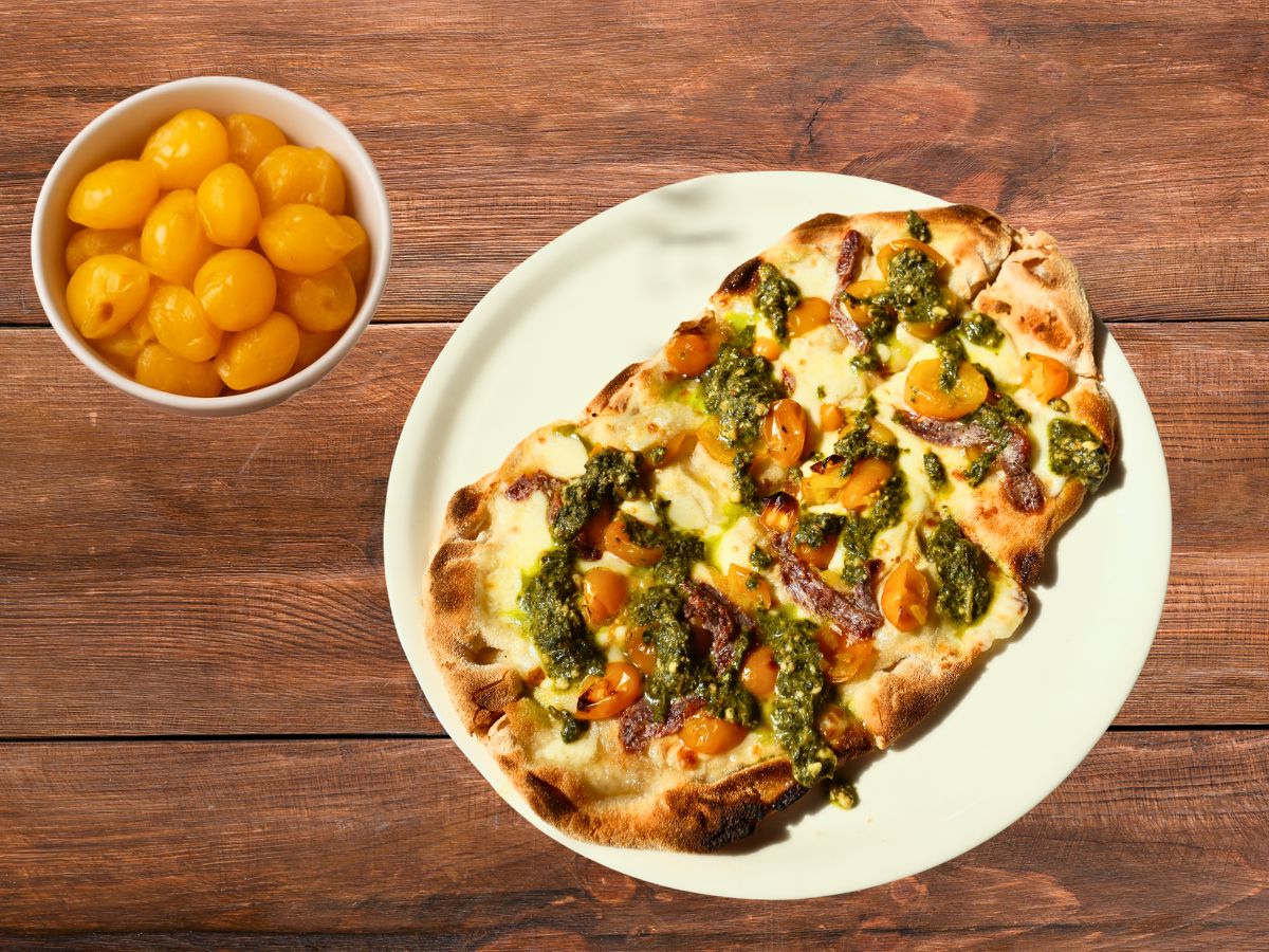 Anchovy & Yellow Pomodorini Pinsa