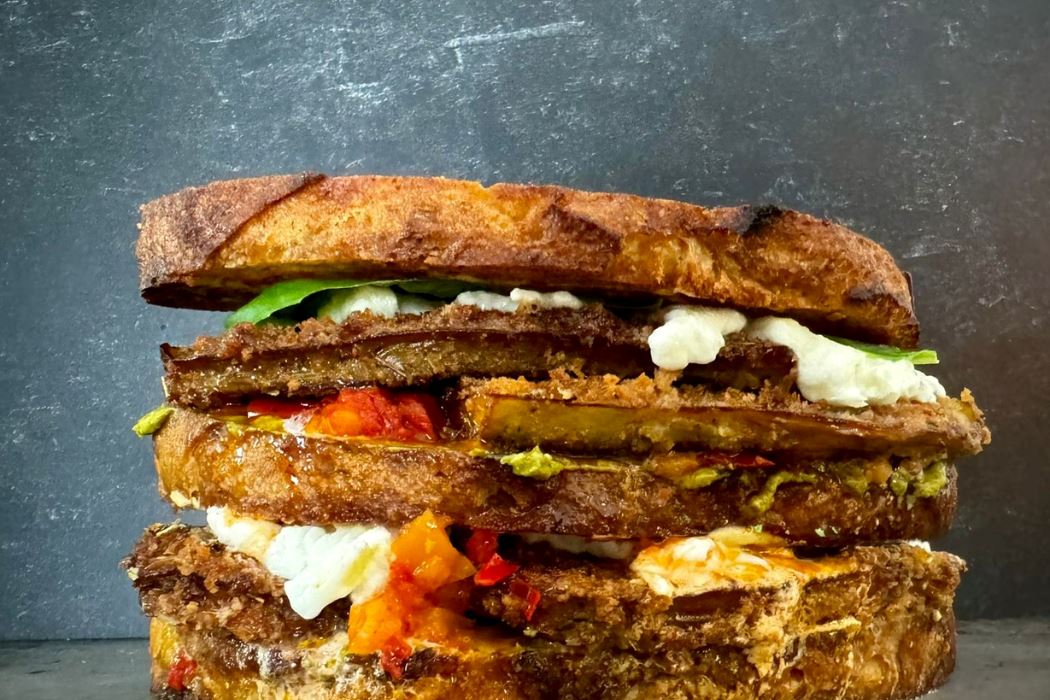 Fried Eggplant Panini