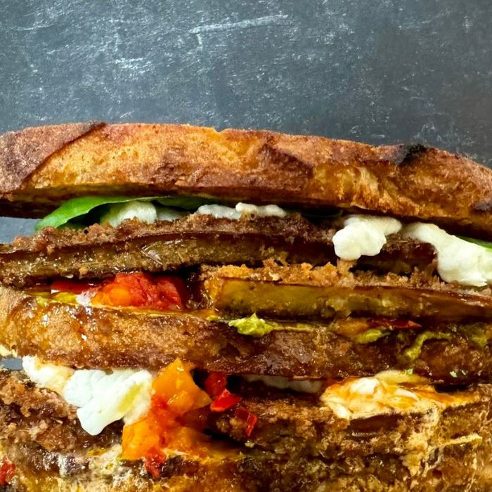 Fried Eggplant Panini