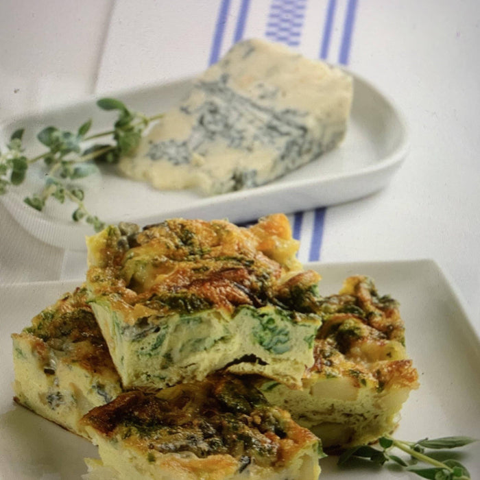 Frittata with Broccoli Rabe, Gorgonzola and Guanciale