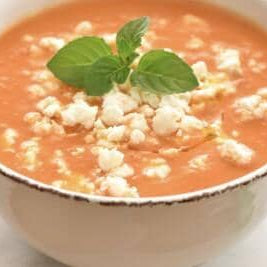 Gazpacho with Feta and Cucumber