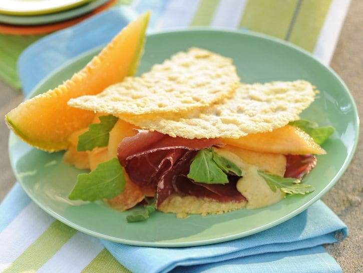 Grana Padano Pod with Bresaola and Melon