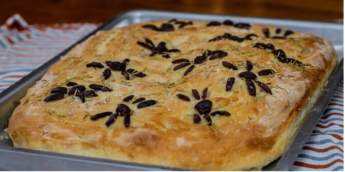 Homemade Focaccia with Olives