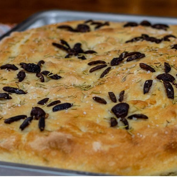 Homemade Focaccia with Olives