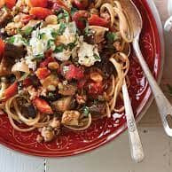 Linguine with Eggplant and Mozzarella