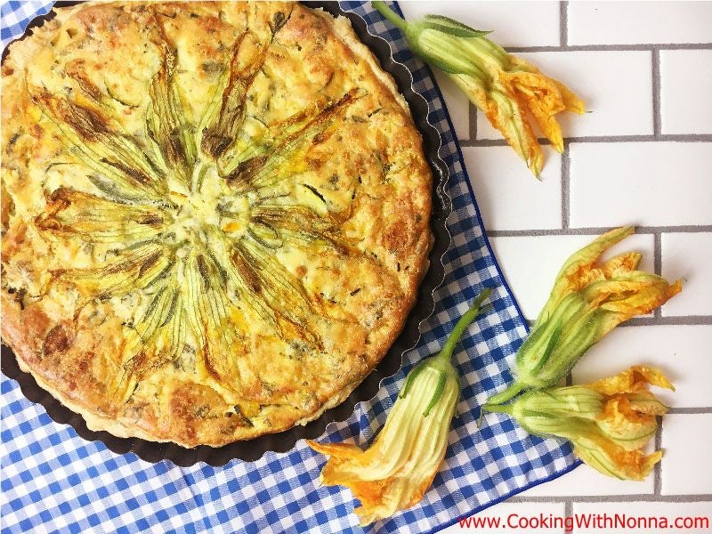 Sogno Ricotta “Ricotta ‘Flower’ Zucchini Tart” — Sogno Toscano