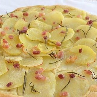 White Pizza with Potato and Pancetta