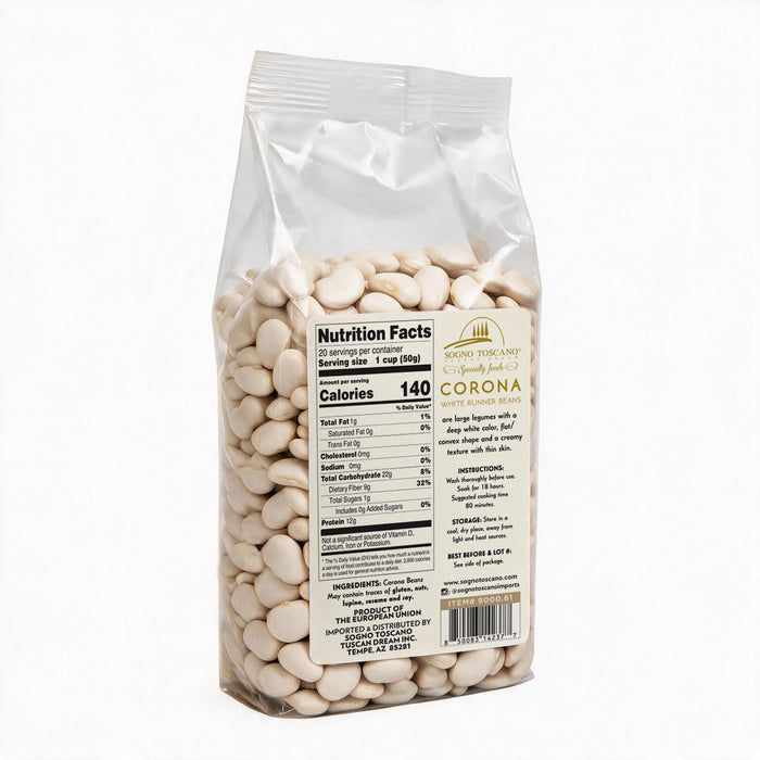 Corona Beans – Dried Butter Beans Pasta, Grains & Beans SOGNOTOSCANO 