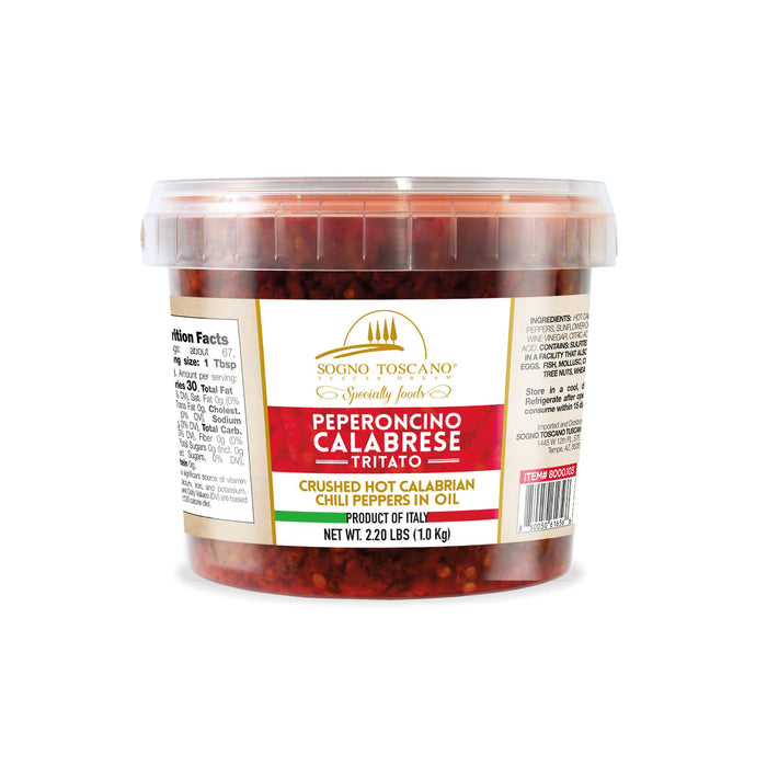 Crushed Calabrian chili peppers preserved in oil | Sogno Toscano 