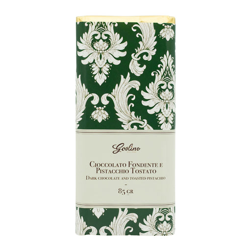 Dark Chocolate Bar with Pistachio- Goslino Crakers & Sweetes Sogno Toscano 