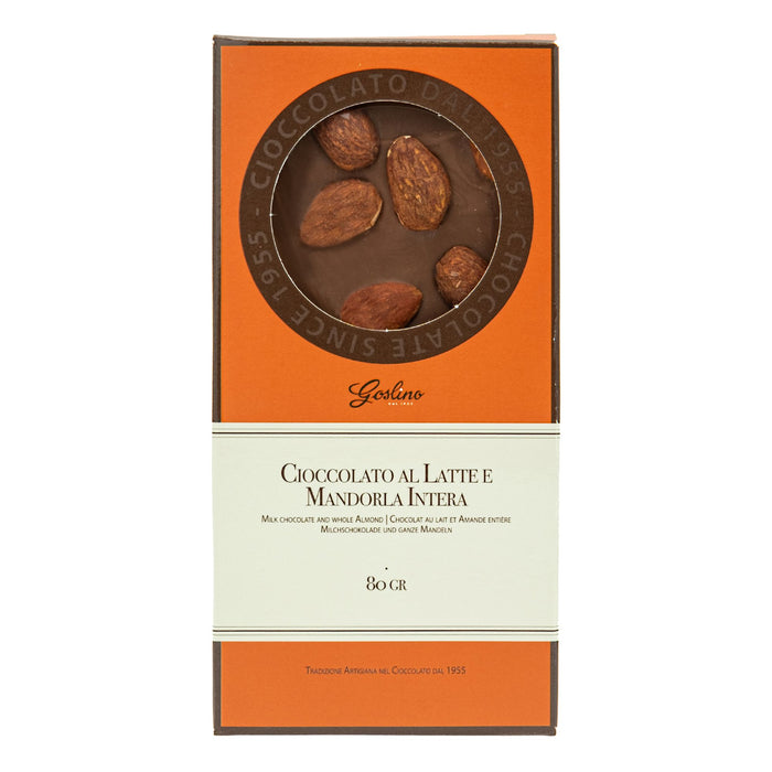 Milk Chocolate Bar with Almonds- Goslino Crakers & Sweetes Sogno Toscano 