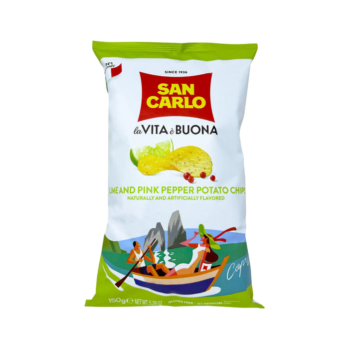 San Carlo Lime and Pink Pepper Chips Crakers & Sweetes Sogno Toscano 