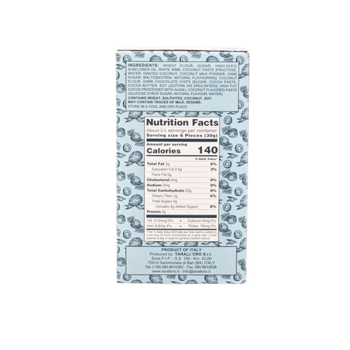 Tokko Coconut and Chocolate Crakers & Sweetes Sogno Toscano 