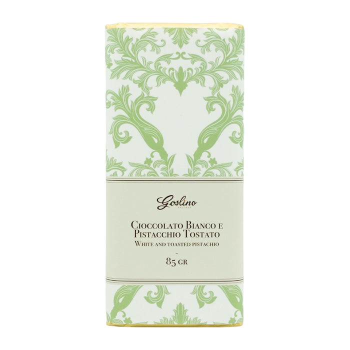 White Chocolate Bar with Pistachio- Goslino Crakers & Sweetes Sogno Toscano 