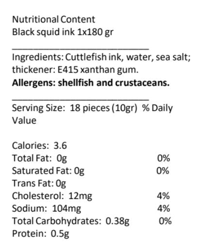Black Squid Ink - 180gr From The Sea SOGNOTOSCANO 