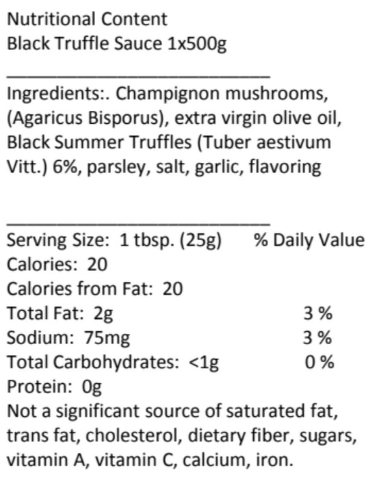 Black Truffle Sauce - 500gr Jar Truffle Specialities SOGNOTOSCANO 