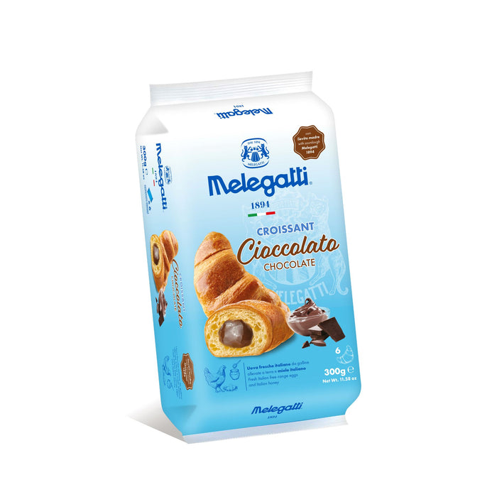 Chocolate filled Croissants by Melegatti ( pack of 6) Crakers & Sweetes Sogno Toscano 