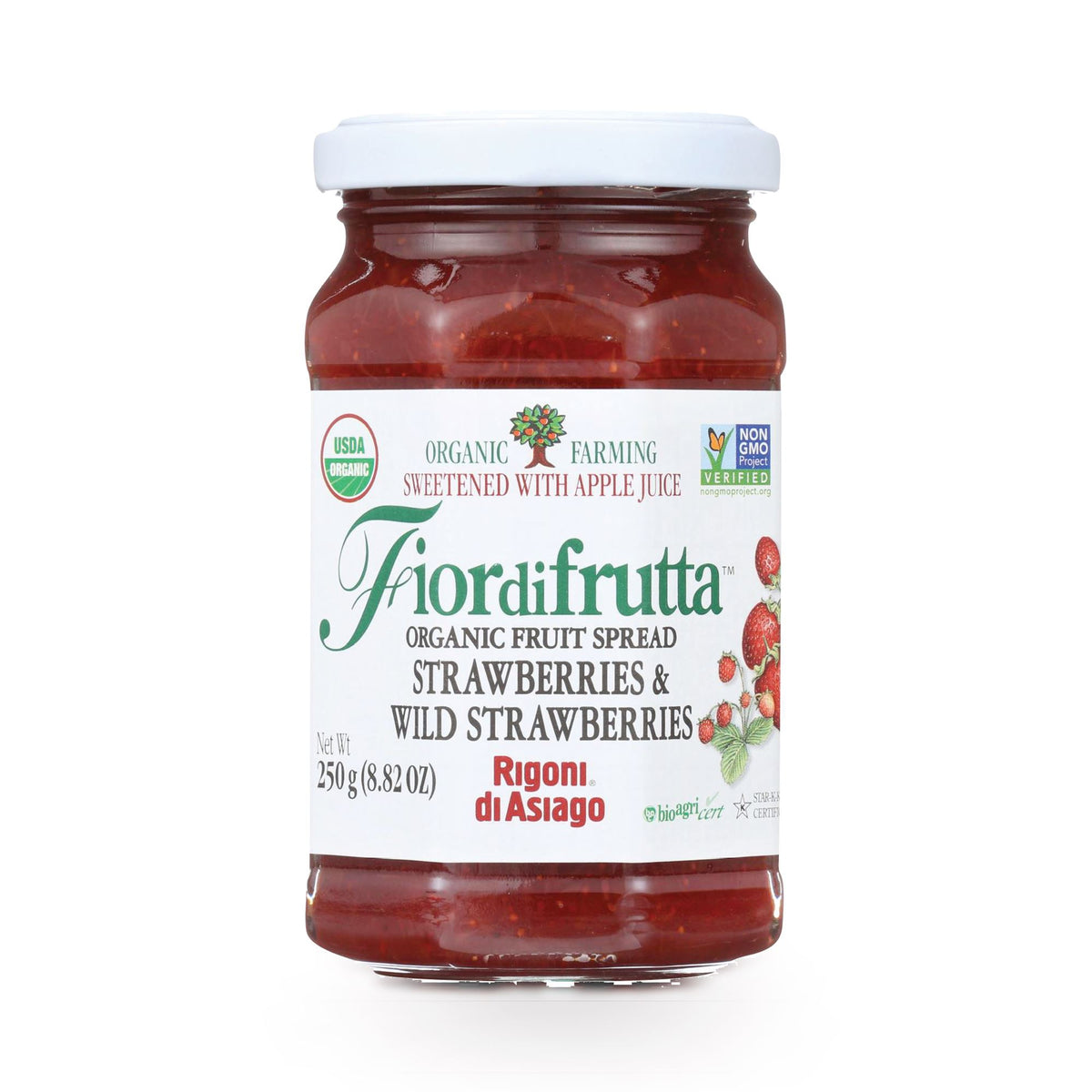 Fiordifrutta Italian Organic Strawberry spread- 8.82oz/250g — Sogno Toscano