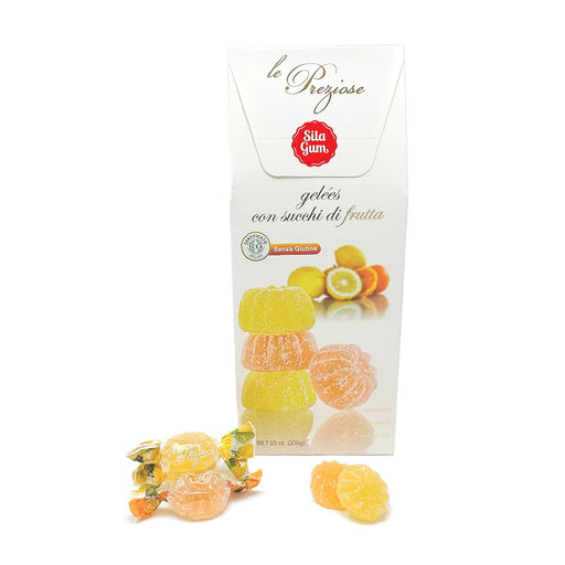 Jelly sweets with lemon and orange of Calabria fruit juice Crakers & Sweetes Sogno Toscano 