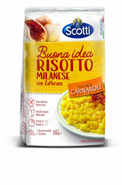 Milanese Saffron Ready Risotto by Riso Scotti - 7.4oz Pasta, Grains & Beans SOGNOTOSCANO 