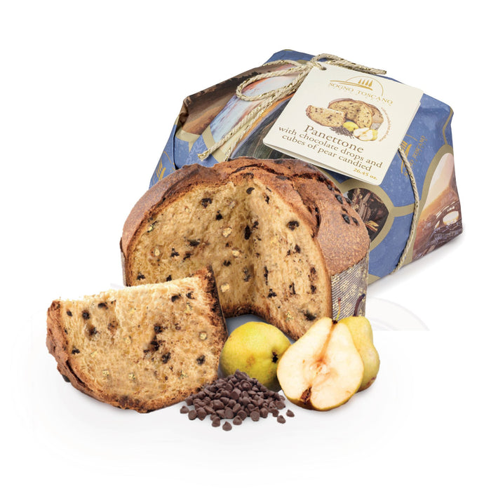 Pear and Chocolate Panettone (26.45oz) Crakers & Sweetes SOGNOTOSCANO 