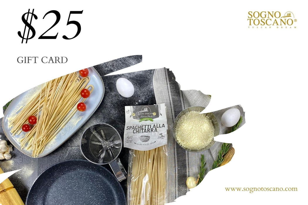 rare italian gift card Sogno Toscano Gift Card