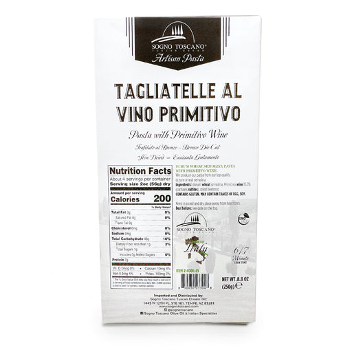 Tagliatelle al Vino Primitivo Pasta, Grains & Beans SOGNOTOSCANO 